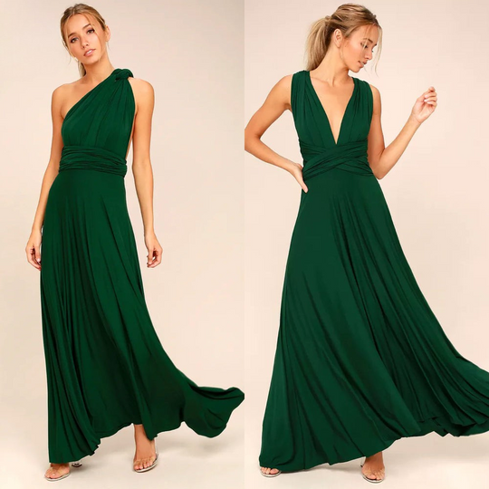Elegante Damen Infinity Kleid Schickes Wickel Sommerkleid