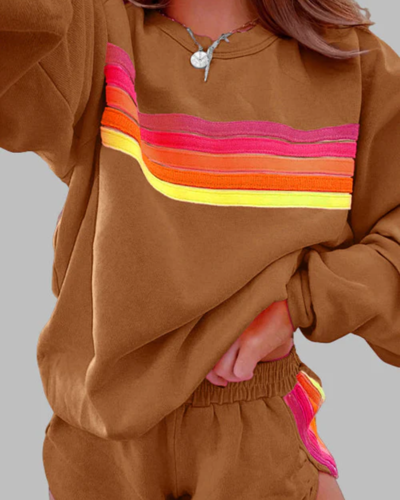 Gestreiftes Pyjama-Set
