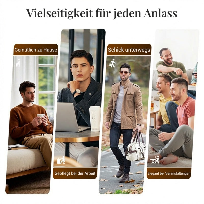 Herren Lockerer Waffelstrick-Zweiteiler