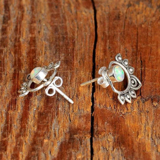 Natürliche Opal Lotus Ohrringe – Sophia | Shop Nory