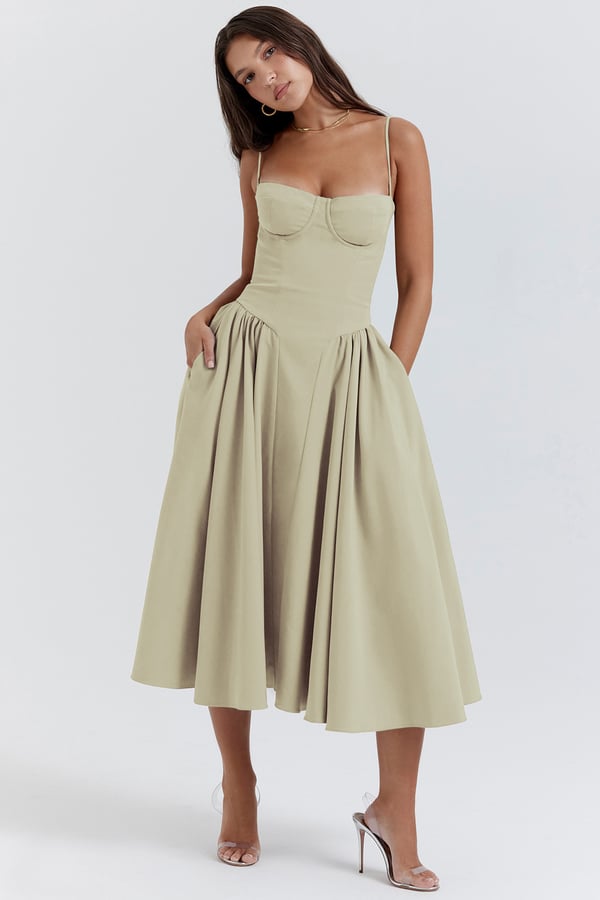 Midikleid In Korsettform
