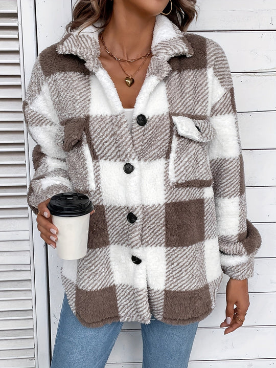 Flanellhemd mit Karos Polyester Warm und Stilvoll