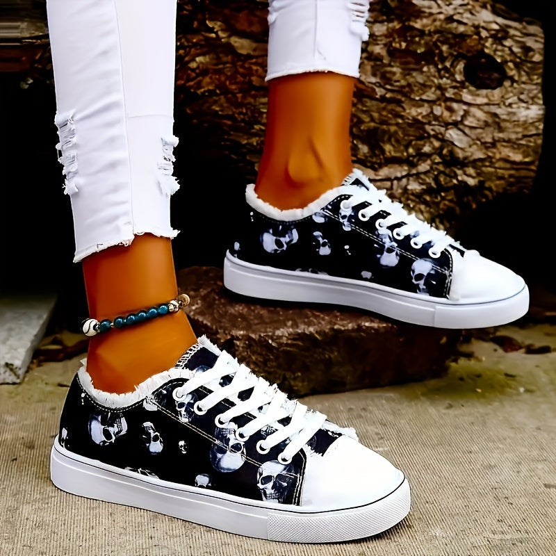 Turnschuhe Mit Totenkopfdruck Luna