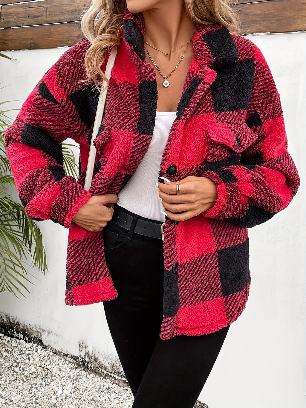 Flanellhemd mit Karos Polyester Warm und Stilvoll