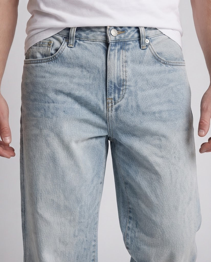 Herren Weitfallende Denim-Palazzo-Jeans mit seitlichen Kontrastpaneelen Shop Nory