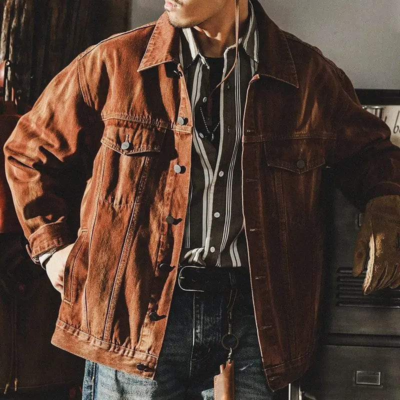 Denim Weinlese Jacke