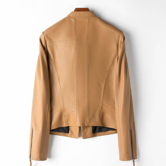 Damen Stilvolle Lederjacke