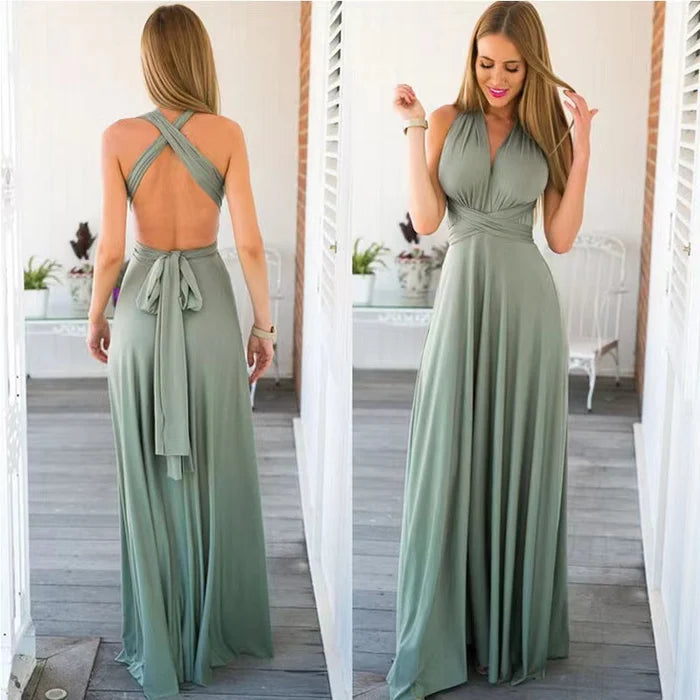 elastisches Wickelkleid mit Trägern