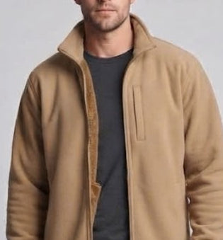 Herren Thermofleece‑Jacke mit Teddyfutter, wasserdichter Brusttasche & Stehkragen Shop Nory