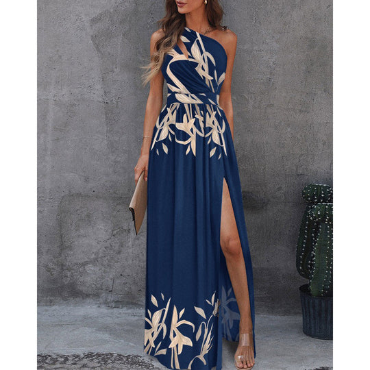 Frühling/Sommer Schulterfreies Kleid für Frauen