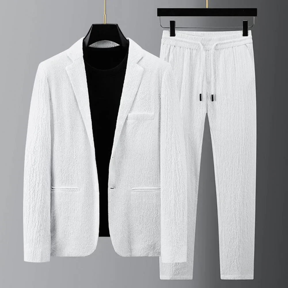 Blazer und Kordelzughosen Set für Herren