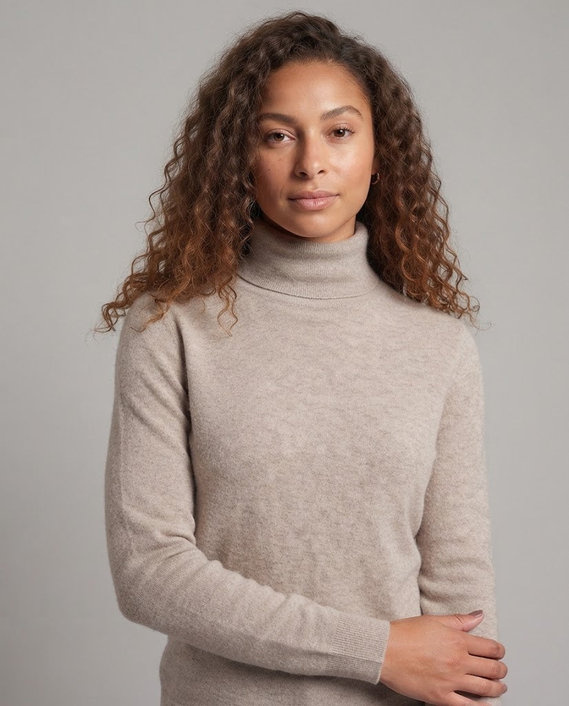 Damen Feiner Rollkragenpullover aus Kaschmir‑Look mit leichtem Stretch und minimalistischer Silhouette Shop Nory