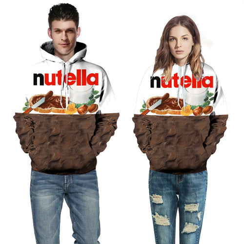 Unisex Kapuzenpullover mit kreativem Nutella-Design