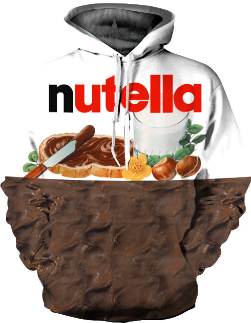 Unisex Kapuzenpullover mit kreativem Nutella-Design