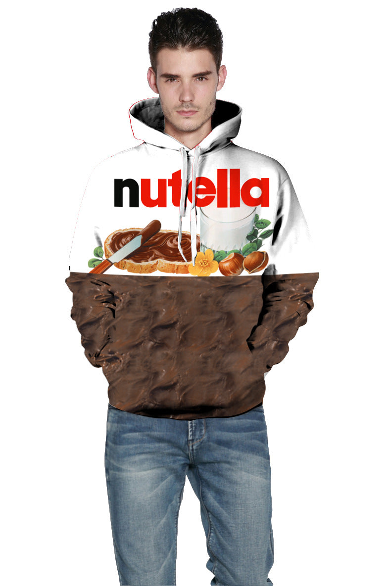 Unisex Kapuzenpullover mit kreativem Nutella-Design