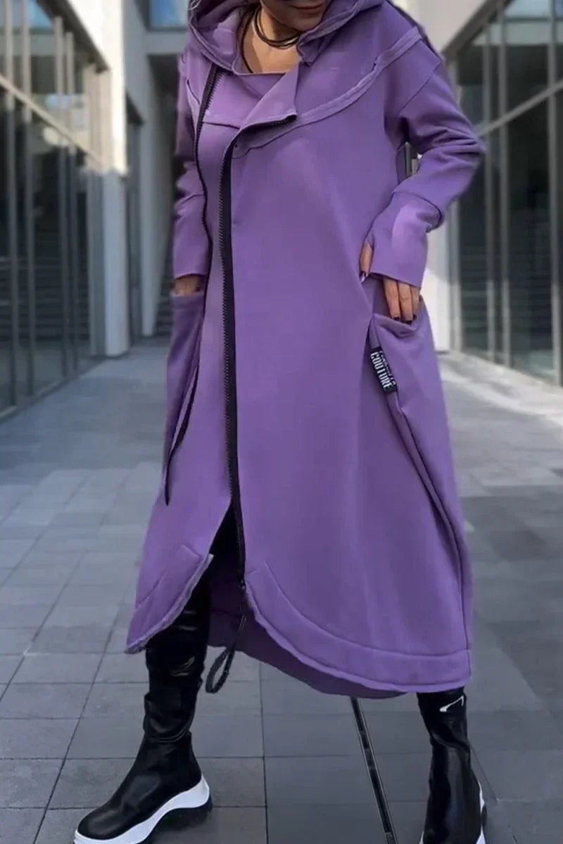 Langes Hoodie-Kleid mit Modernem Schnitt