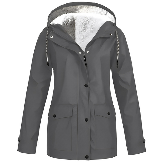 Fleecegefütterte Damen Regenjacke