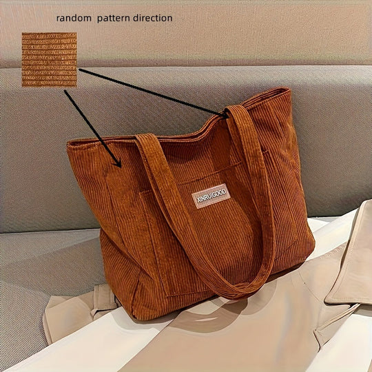 Elegante Damen Cordstoff Tasche | ShopNory
