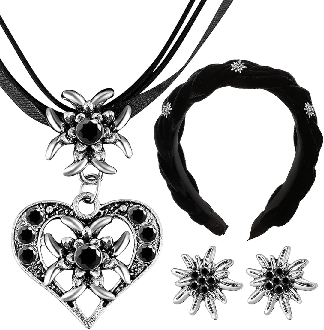 Edelweiß Schmuckset mit Perlen – TrachtenZauber | Shop Nory