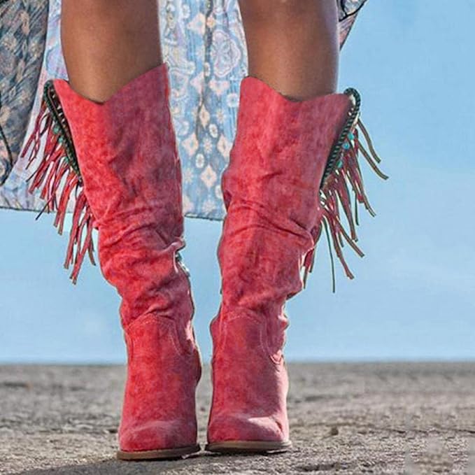 Western Cowboy Stiefel mit Fransen