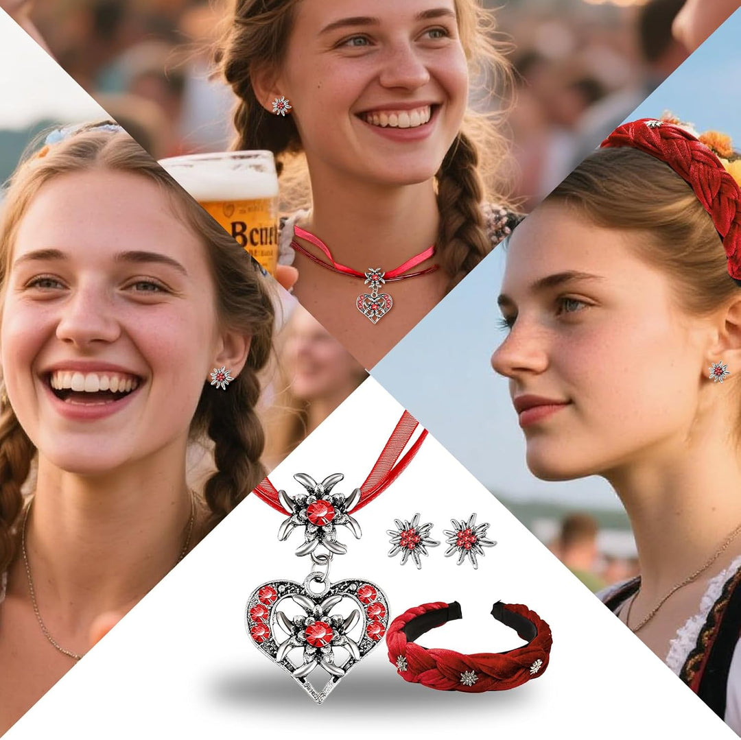 Edelweiß Schmuckset mit Perlen – TrachtenZauber | Shop Nory