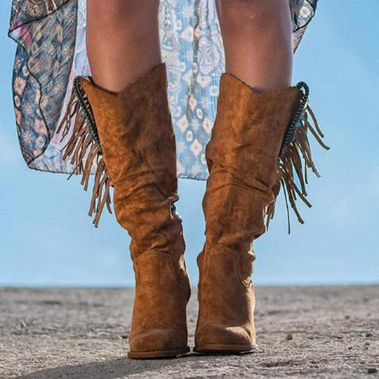 Western Cowboy Stiefel mit Fransen