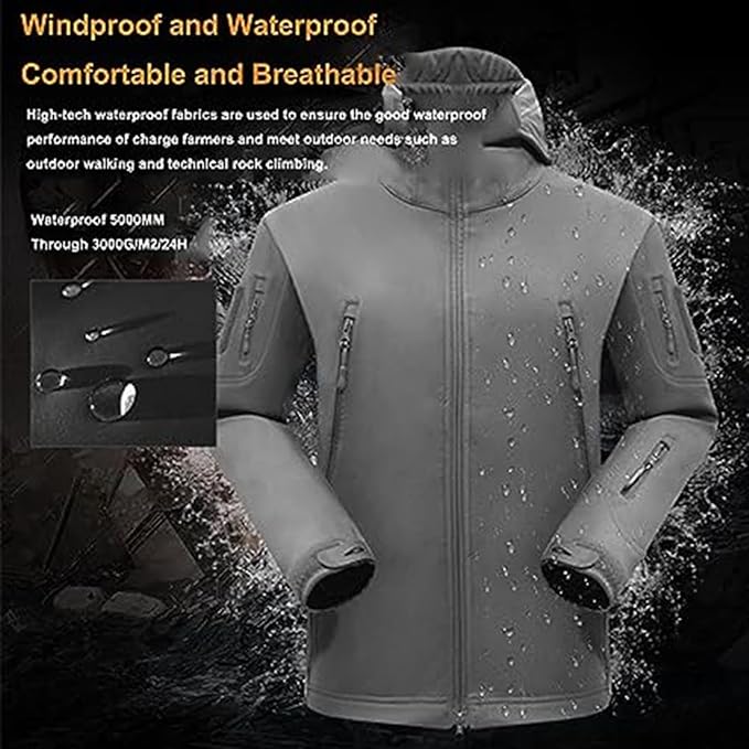 Herren multifunktionale Jacke mit Fleece-Innenfutter und Reißverschluss – ShopNory