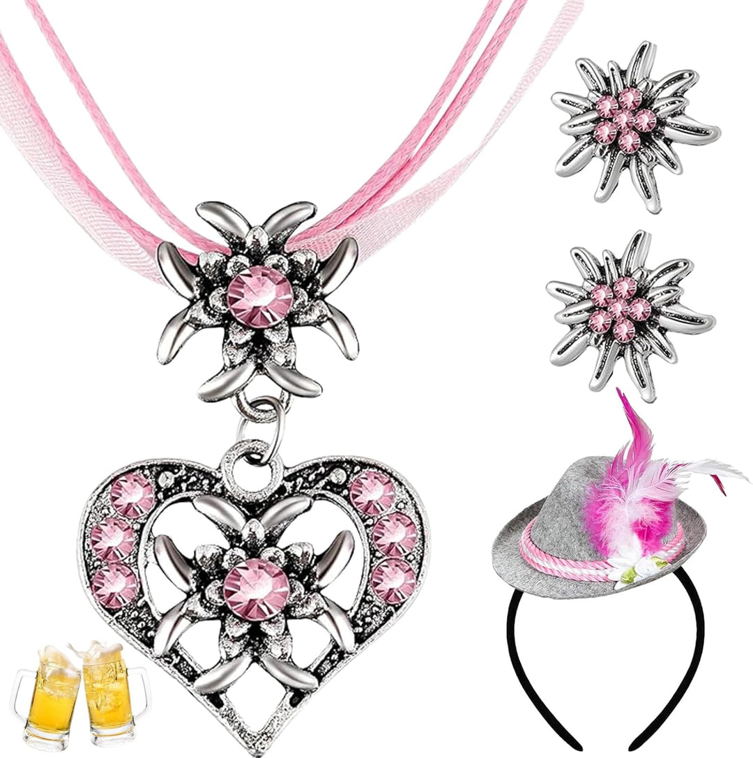 Edelweiß Schmuckset mit Perlen – TrachtenZauber | Shop Nory