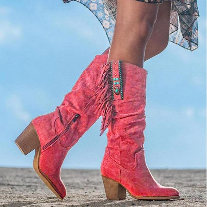 Western Cowboy Stiefel mit Fransen