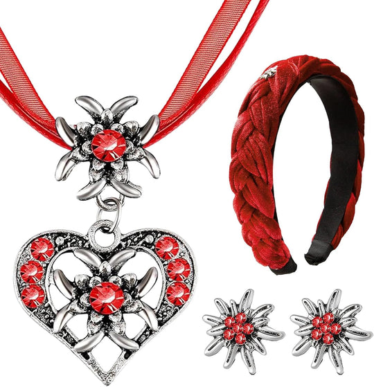 Edelweiß Schmuckset mit Perlen – TrachtenZauber | Shop Nory