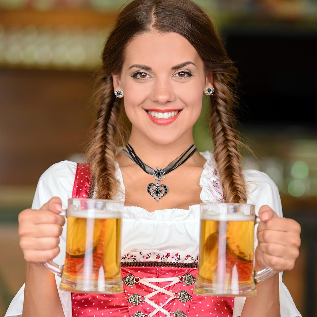 Edelweiß Schmuckset mit Herzanhänger – BergMystik | Shop Nory