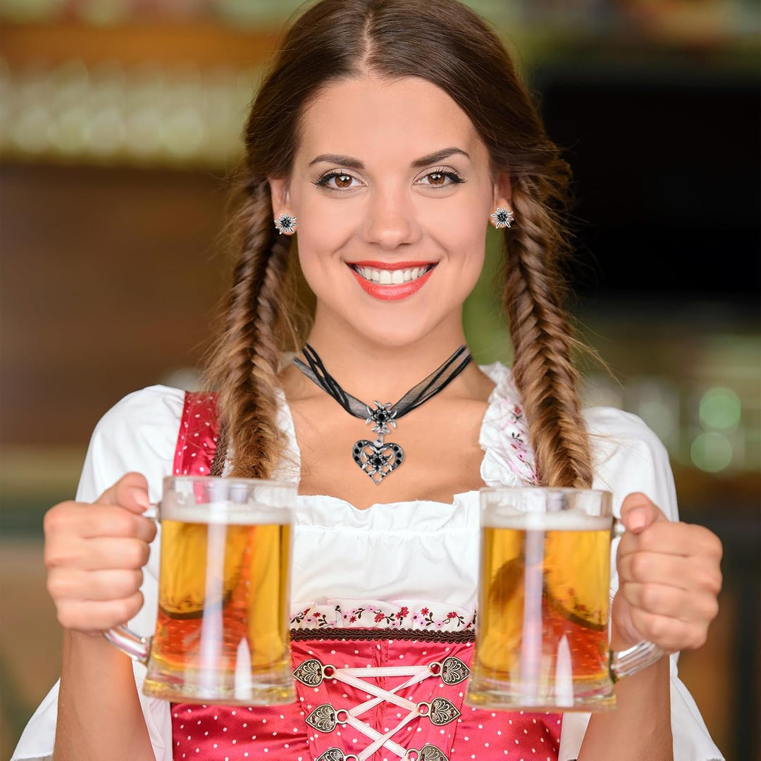 Edelweiß Schmuckset mit Herzanhänger – BergMystik | Shop Nory