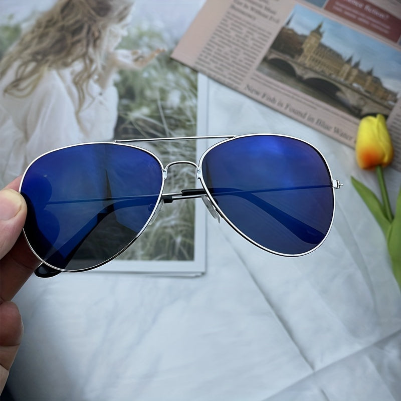 Klassische Aviator-Sonnenbrille mit Goldenem Rahmen für Damen