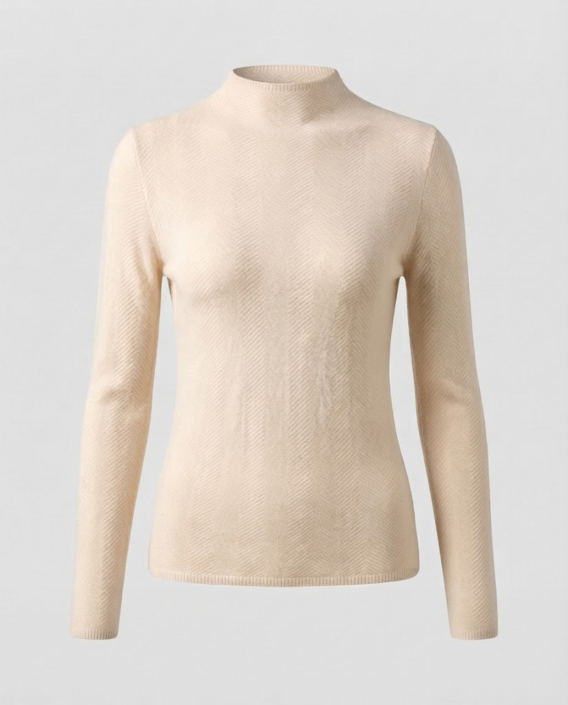 Damen Feiner Minimalistischer Stehkragenpullover aus anschmiegsamem Feinstrick Shop Nory