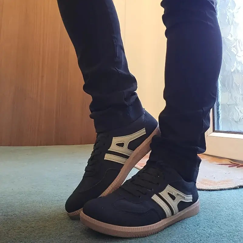 Damen lässige Turnschuhe mit niedrigem Absatz, Schnürung Mode Schuhe
