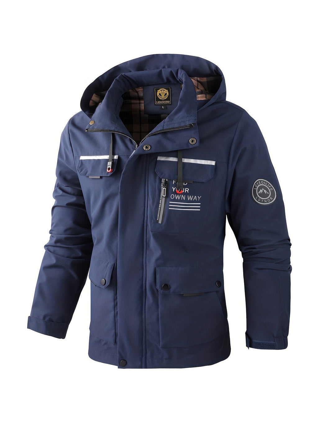 Herren Kapuzen Utility Jacke