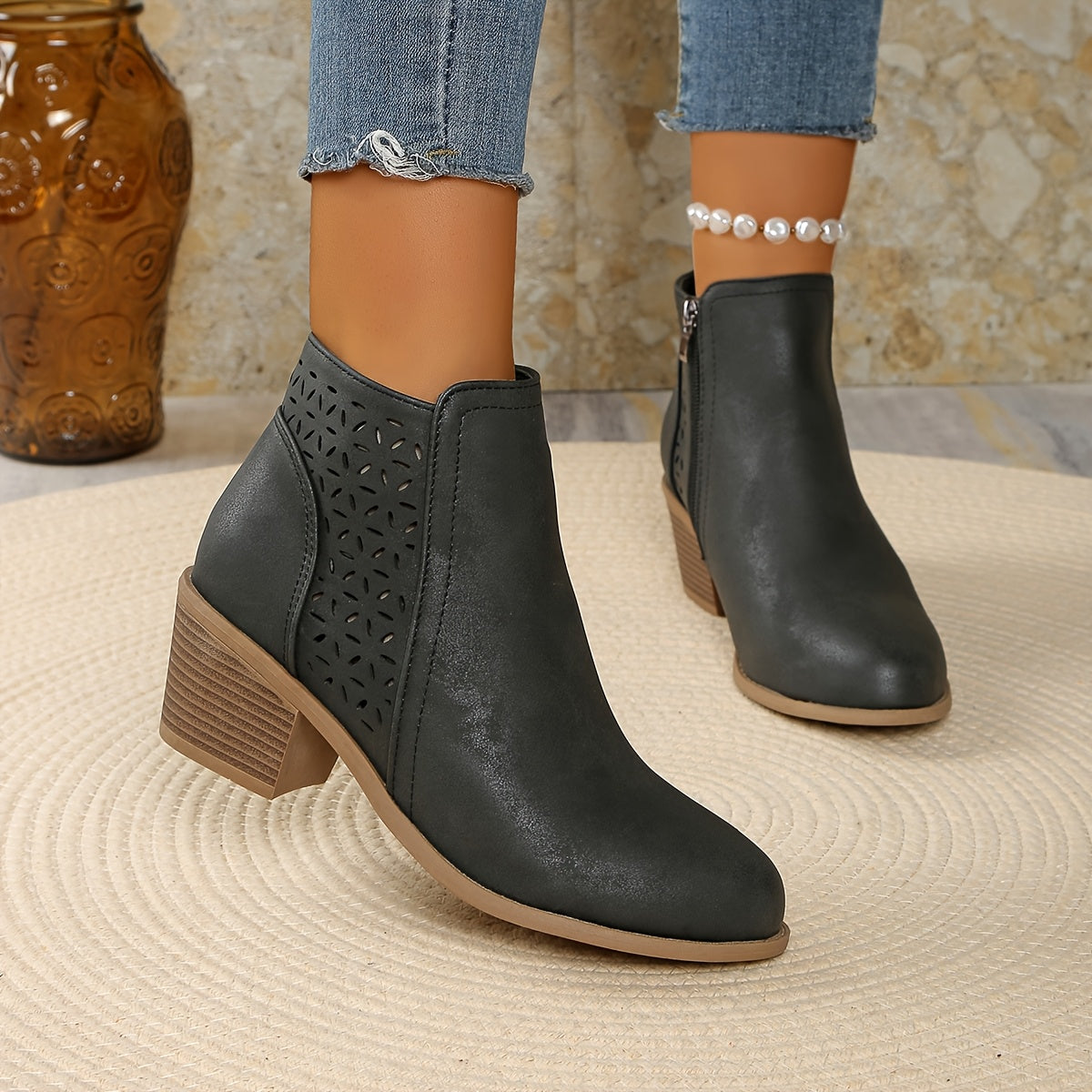 Damen-Stiefeletten aus Leder, orthopädisch & komfortabel