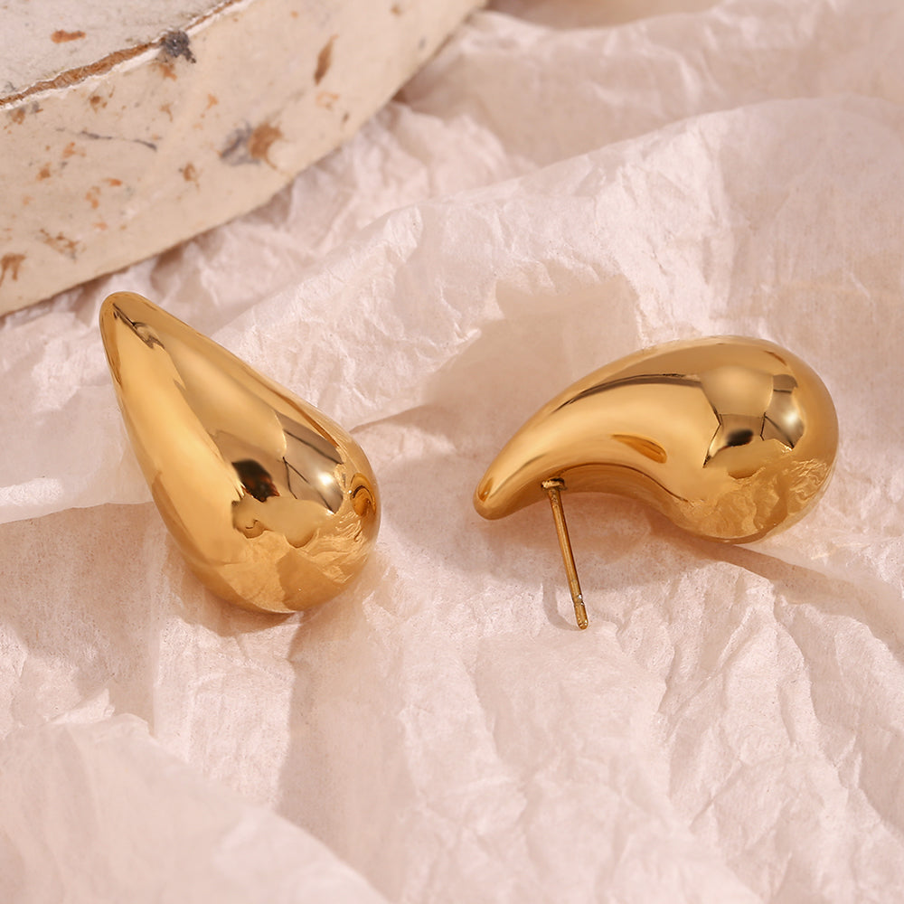 Ohrringe "Drop" in Edelstahl - 18k vergoldet | Shop Nory