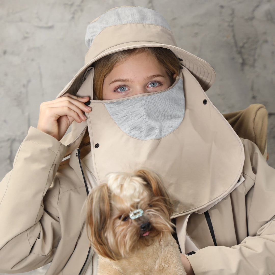 Shopnory | Vollabdeckung Gesicht Sonnenschutz Maske im Freien UV Eimer Hut