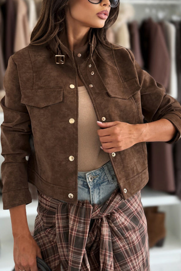 langärmelige Freizeitjacke mit Knöpfen