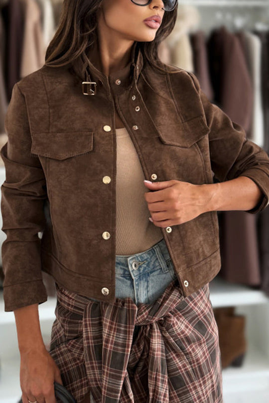 langärmelige Freizeitjacke mit Knöpfen