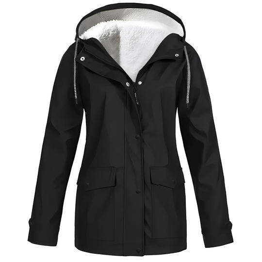 Fleecegefütterte Damen Regenjacke