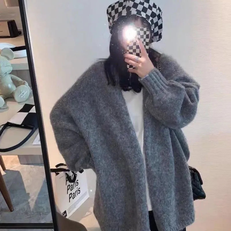Gemütlicher Oversized Strickcardigan mit Knopfverschluss