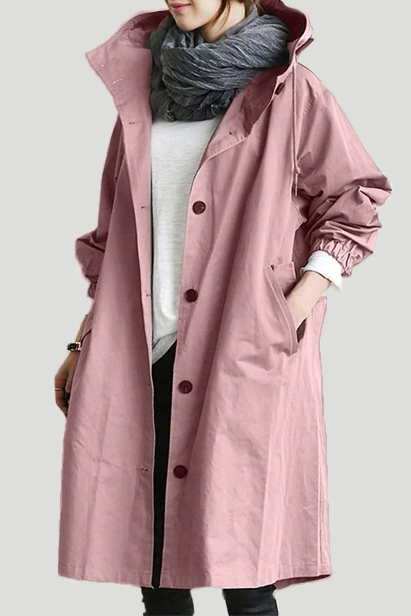ShopNory Damen Windbreaker Mantel mit Kapuze