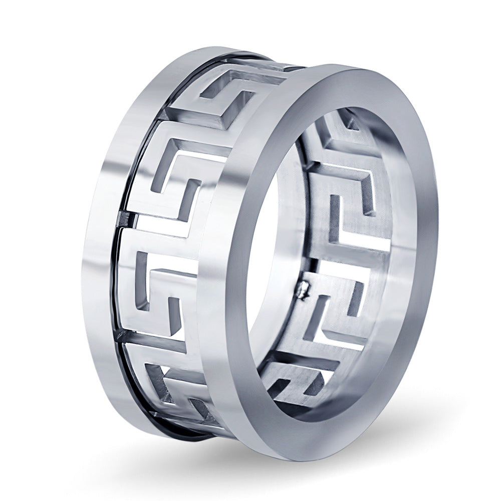 Herren Design Ring mit kunstvoller geometrischer Muster Shop Nory