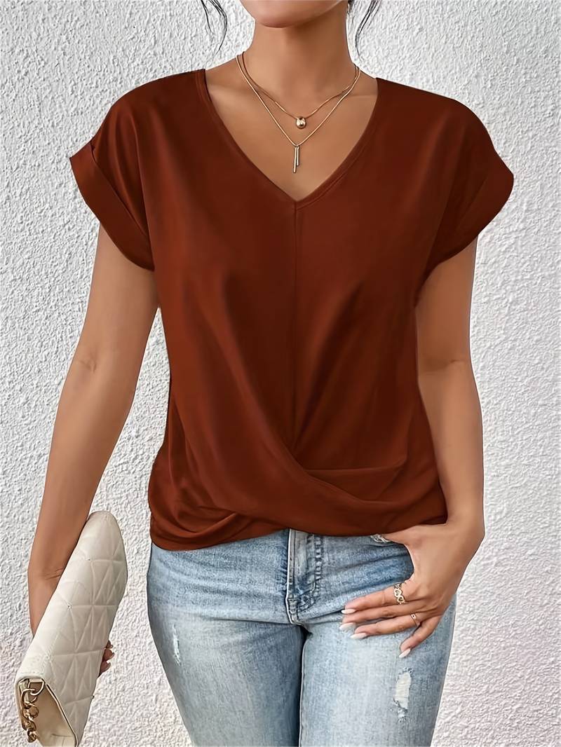 Lässiges T-Shirt mit kurzen Ärmeln für die Damenwelt