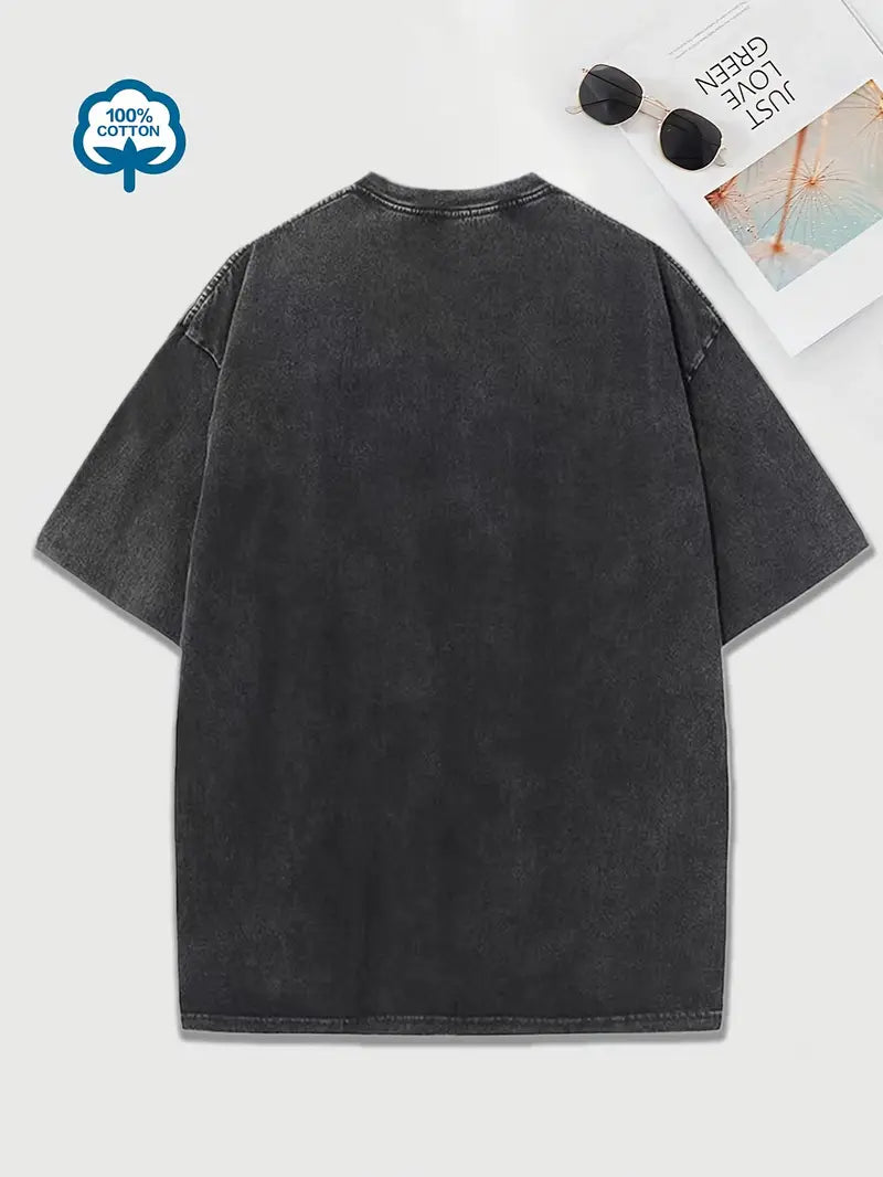 Baumwoll-T-Shirt mit Rundhalsausschnitt