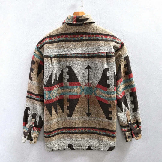 Südwestlicher Aztec-Druck Shirtjacke
