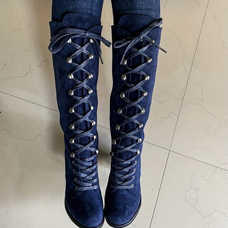 kniehohe, bequeme lange Winterstiefel für Damen