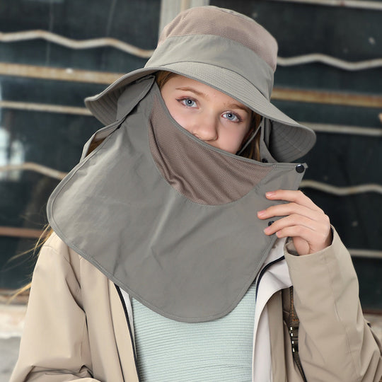 Shopnory | Vollabdeckung Gesicht Sonnenschutz Maske im Freien UV Eimer Hut